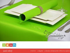 Běhoun na stůl- s teflonovou úpravou-BP24 jasně zelený- 40x110cm