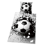  Povlečení 3D Efekt Fotbalový míč Bavlna, 140/200, 70/90 cm
